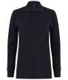 H478 Henbury Unisex Long Sleeve Coolplus® Piqué Polo Shirt Navy* colour image